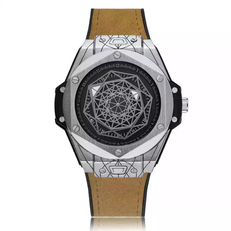 Montre de luxe avec aiguilles géométriques Spectra par GIRRŌS - Design Unique et Moderne - GIRRŌS