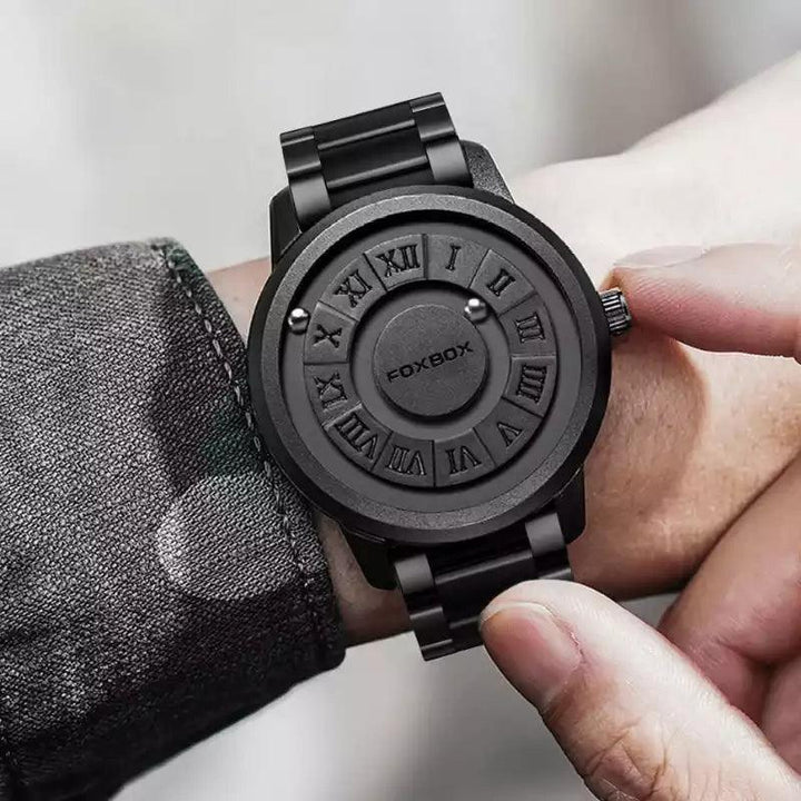 Montre à bille magnétique pour homme - FoxBox : Fusion de Technologie et d'Élégance - GIRRŌS