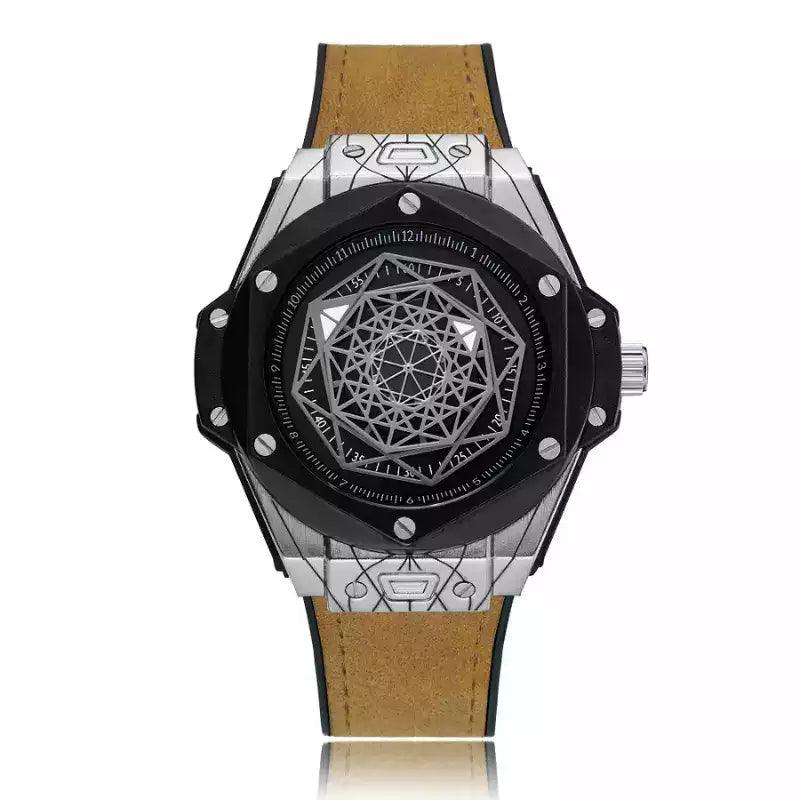 Montre de luxe avec aiguilles géométriques Spectra par GIRRŌS - Design Unique et Moderne - GIRRŌS