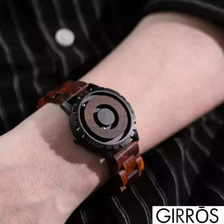 Montre Magnétique en Bois pour Homme - Natura par GIRRŌS : Fusion de Nature et Technologie - GIRRŌS