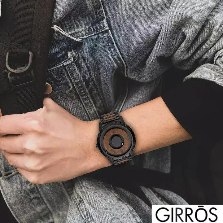 Montre Magnétique en Bois pour Homme - Natura par GIRRŌS : Fusion de Nature et Technologie - GIRRŌS