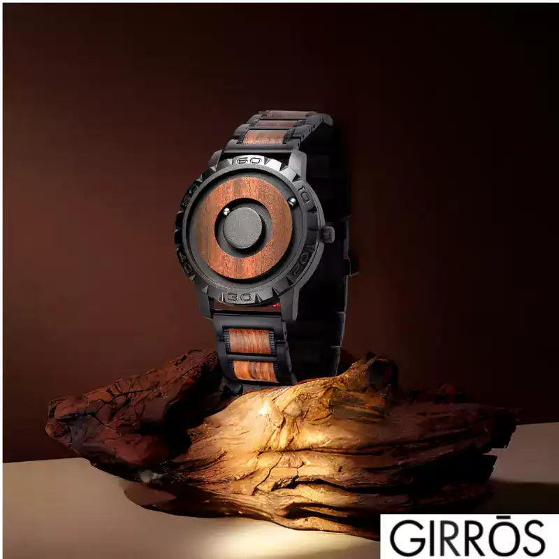 Montre Magnétique en Bois pour Homme - Natura par GIRRŌS : Fusion de Nature et Technologie - GIRRŌS