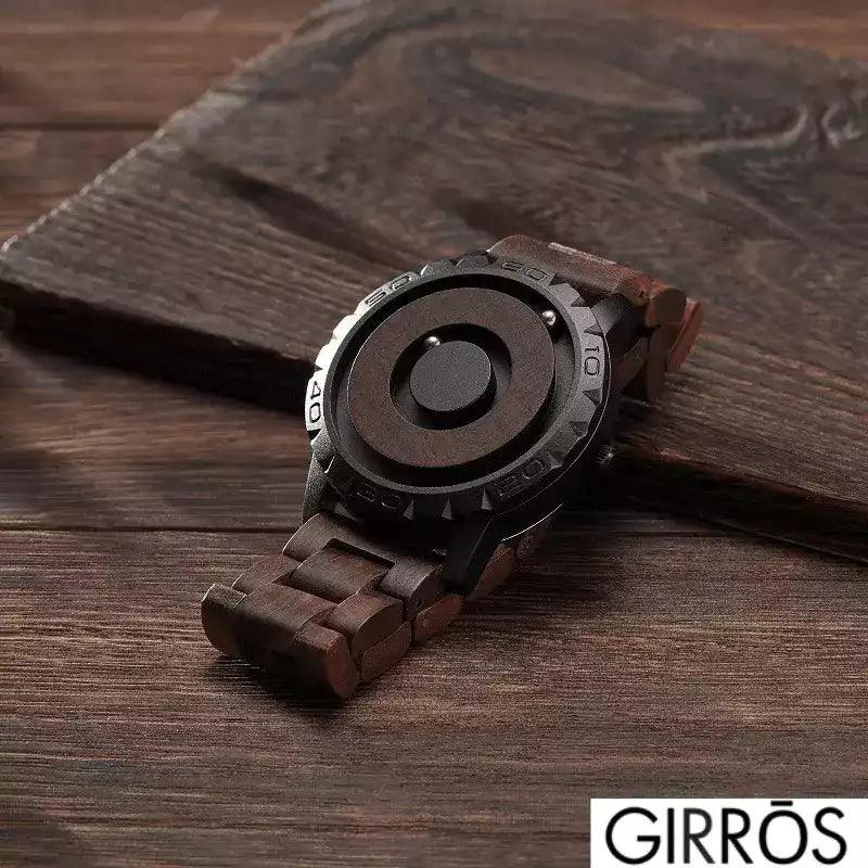 Montre Magnétique en Bois pour Homme - Natura par GIRRŌS : Fusion de Nature et Technologie - GIRRŌS