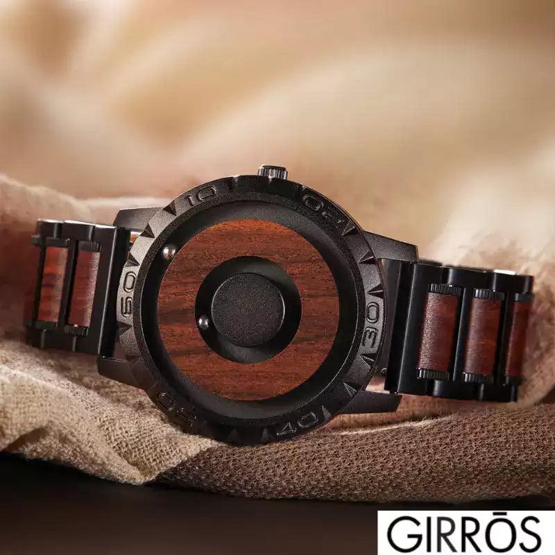 Montre Magnétique en Bois pour Homme - Natura par GIRRŌS : Fusion de Nature et Technologie - GIRRŌS