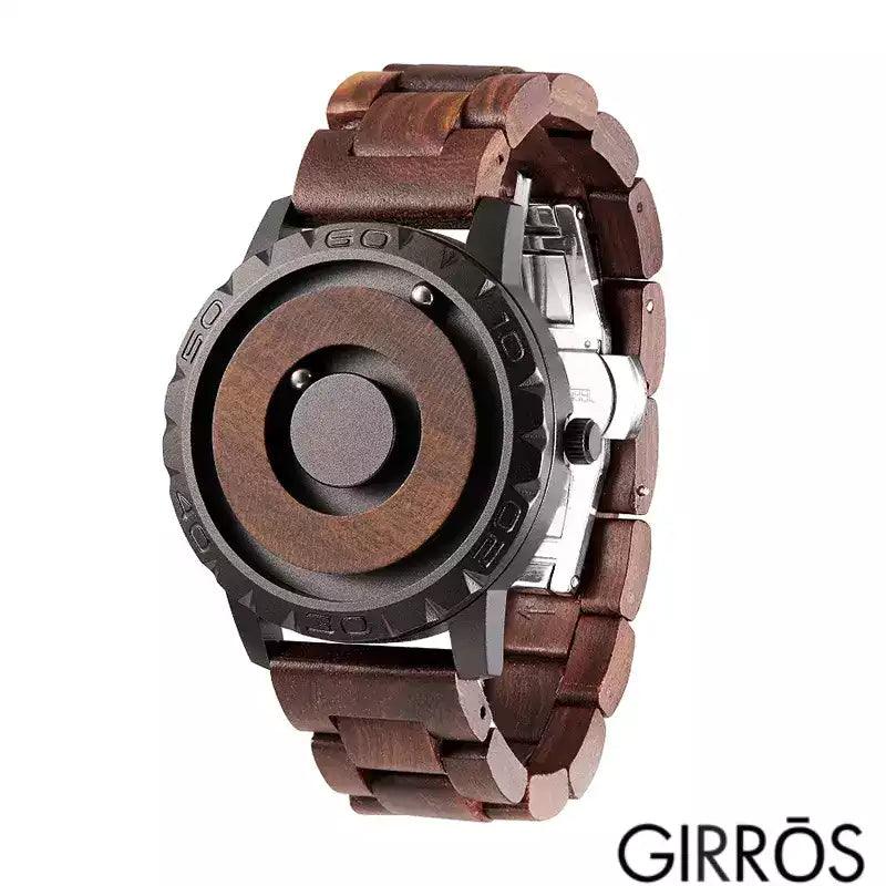 Montre Magnétique en Bois pour Homme - Natura par GIRRŌS : Fusion de Nature et Technologie - GIRRŌS