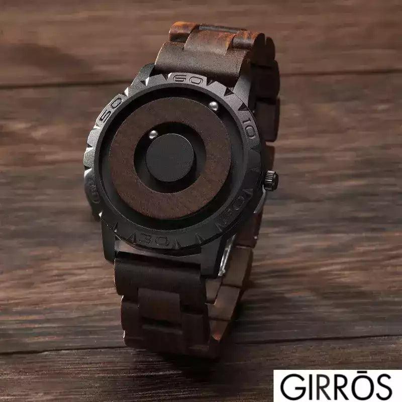 Montre Magnétique en Bois pour Homme - Natura par GIRRŌS : Fusion de Nature et Technologie - GIRRŌS