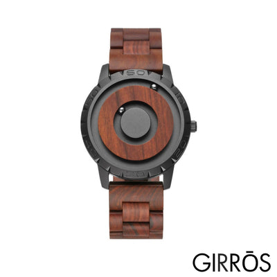 Montre Magnétique en Bois pour Homme - Natura par GIRRŌS : Fusion de Nature et Technologie